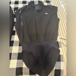 Figs Black Technical Collection Bodysuit